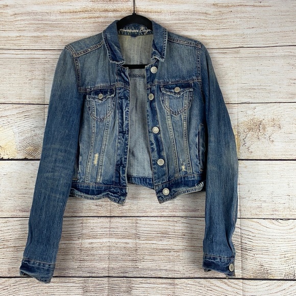 American Eagle Outfitters Jackets & Blazers - American Eagle Cropped Denim Jean Jacket Medium